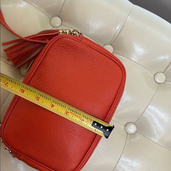Vera Pelle genuine leather Orange Crossbody Bag - Picture 9 of 13
